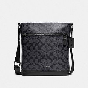 NEW ‼️ COACH MEN GRAHAM FLAT CROSSBODY SIGNATURE